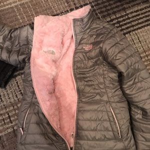 North face reversal winter jacket.